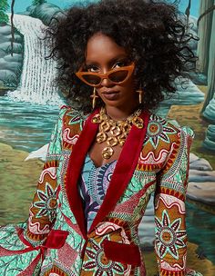 30+ Best Ankara’s Fashion, Styles & Latest Trends For 2021 - Dream Africa Feminine Tuxedo, Theatre Fashion, Goddess Fashion, African Chic, Style Africain, Asoebi Styles, Theatre Costumes, Tuxedo Jacket