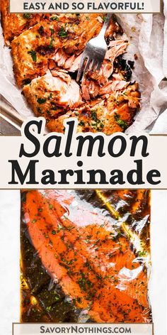 This easy Salmon Marinade is made with simple ingredients to add so much flavor to your fishIt's a family favorite for summer grilling Marinated Grilled Salmon Recipes, Marinades For Salmon Grilling, Italian Herb Salmon Marinade, Grilled Whole Salmon Recipes, Salmon Italian Dressing, Salmon Steak Marinade, Marinate For Salmon Easy Recipes, Salmon Recipes Bbq Grilled, How To Season Salmon For The Grill