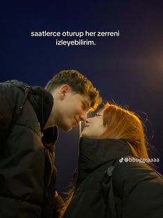 a man and woman kissing each other in front of a street light with the caption saying, saatre ottup her zeremi