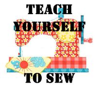 an image of a sewing machine with the words teach yourself to sew on it