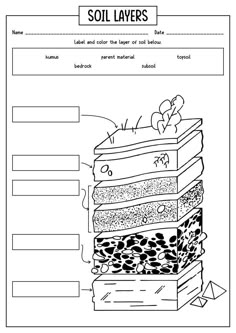 soil layers worksheet for kids