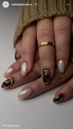 Tortoise Shell Nails, Shell Nails, Summery Nails, Elegant Nails, Nail Art Ideas