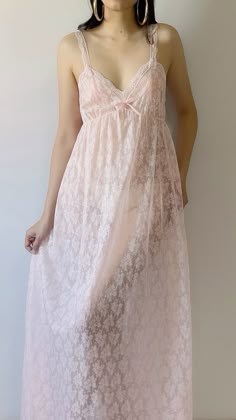 Pijama Party, Sheer Slip Dress, Pink Lace, R A, Model Measurements, Vintage Pink, Nightwear, Slip Dress, Lingerie