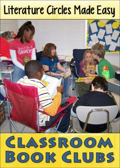 a classroom book club with children sitting in chairs