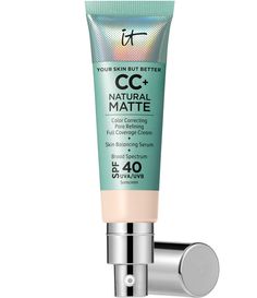 What It Is:CC+ Cream Natural Matte Foundation with SPF 40 is a shine-reducing and color-correcting full-coverage foundation&#x2C; skin-balancing serum and broad-spectrum sunscreen in one.It's Great For:Oily Skin&#x2C; Combination Skin&#x2C; Acne-Prone Skin&#x2C; Sensitive SkinWhy You'll Love It:CC+ Cream Natural Matte Foundation with SPF 40 delivers long-wear and hydrating full coverage&#x2C; 16&# Project Pan, It Cosmetics Cc Cream, Foundation With Spf, Makeup Drawer, Color Correcting, Cream Foundation, Makeup Girl, Full Coverage Foundation, It Cosmetics