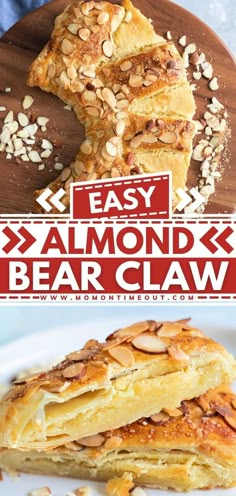 Almond Bear Claw Recipe Almond Pastry Puff, Danish Almond Puff, Almond Filled Pastry, Bear Claw Recipe Puff Pastries, Bear Claw Pastry, Sourdough Bear Claws, Almond Paste Puff Pastry Recipes, Almond Breakfast Pastry, Almond Paste Recipes Pastries