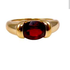 Ring Size: 7.5 Gram Weight 4.6m Total Carat Weight 1.86 Main Stone: Garnet Hallmarked No Tested Yes Condition Pre-Owned Classic Polished Ruby Ring, Modern Red Ruby Ring For Formal Occasions, Timeless Red Ring For Formal Occasions, Timeless Red Rings For Formal Occasions, Luxury Ruby Ring With Vs Clarity For Formal Events, Classic Red Ruby Ring With Vs Clarity, Timeless Formal Red Rings, Yellow Gold Garnet Signet Ring With Gemstone, Multi-stone Garnet Ring In Yellow Gold