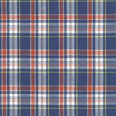 a blue and orange plaid fabric