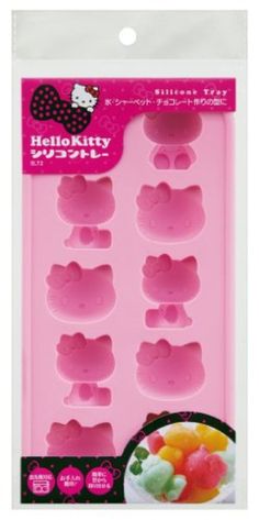 hello kitty ice cube tray with gummy bears