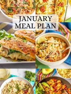 this is an image of a meal plan for the january meal plan and it's easy to make