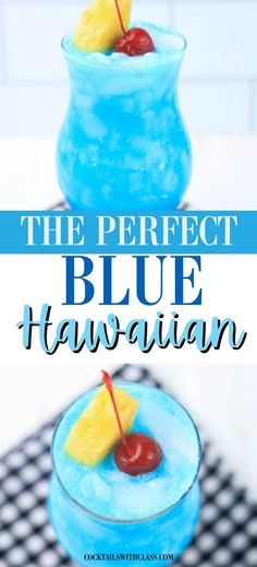 Blue Hawaiian Cocktail Blue Summer Drink, Blue Hawaii Drink, Blue Alcoholic Drinks, Blue Hawaiian Drink, Blue Hawaiian Cocktail, Blue Hawaii Cocktail, Summer Drinks Alcohol Recipes, Coconut Rum Drinks, Hawaiian Drinks