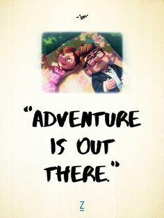 an advertisement for the animated movie's adventure is out there, featuring two people