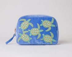 Elizabeth Scarlett, Hot Water Bottles, Turtle Conservation, Illustrated Gift, Caribbean Blue, Baby Turtles, Cosmetics Bag, Monogrammed Items, Cute Bags