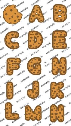 the letters and numbers are made up of cookies