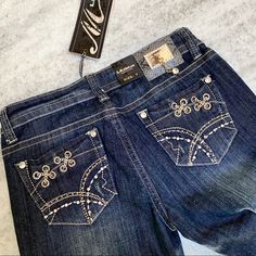 La Idol Dark Blue Skinny Jeans With Beautiful Silver Rhinestones And Embellishments 97% Cotton 3% Elastin New With Tags Real Y2k, Cutesy Clothes, Jeans With Rhinestones, La Idol Jeans, Bedazzled Jeans, Y2k Inspo, Fairycore Dark, Perfume Jewelry, Rhinestone Jeans