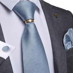 The Professor Collection is sure to graduate you from regular to classy! It features a solid baby blue pattern. To add a little pop to your black or gray suit, this set also includes a standard size matching pocket square and cufflinks. As an added bonus, this set also includes tie ring that is covered in meticulously selected crystals in a prong setting and polished to ensure a brilliant shine. Specifications Ties Type: Neck Tie SetSize: One SizeModel Number: JZ04-7148Pattern Type: PlainColor: Blue Pocket Square, Mens Accessories Necklace, Mens Accessories Bracelet, Tie Ring, Pocket Square Styles, Luxury Ties, The Professor, Tie For Men, Silk Pocket Square