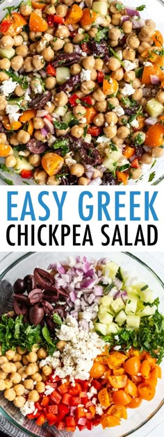 chickpea salad is an easy and healthy side dish