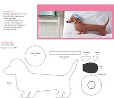 the paper doll is made to look like a dachshund