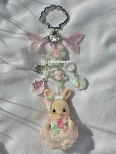 a keychain with a little bunny on it