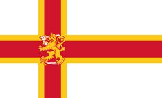 the flag of england is shown in red, yellow and white with a lion on it