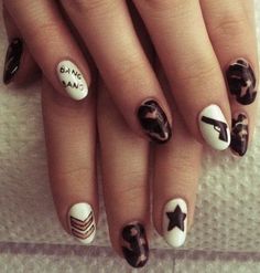 US Army Nails Army Nail Designs, Army Nails Regulation, Army Print Nails, Military Nail Designs, Muddy Girl Camo Nails, Army Nails, Girlfriend Ideas