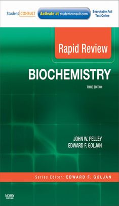 a book cover with the title rapid review biochemistry