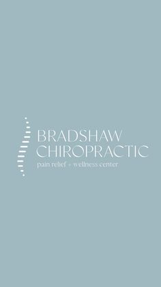 the logo for bradshaw chiropatic