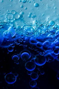 blue bubbles are seen in the water