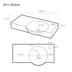 a drawing of a bowl with measurements for the bottom and top part of it, as shown