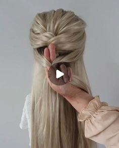 Half Hair Updos For Medium Hair, Half Up Half Down Wedding Hair Video, Crown Braid Half Up Half Down, Diy Half Up Half Down Hairstyles, Half Up Half Down Hairstyles For Prom, Half Up Half Down Wedding Hair Medium Length, Long Hippie Hair, Braided Bridal Hairstyles, Half Up Braided Hairstyles