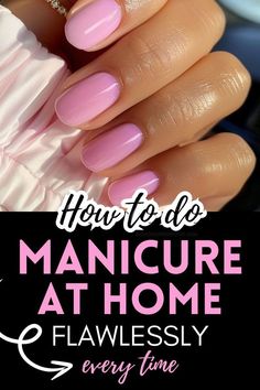 Diy Nail Manicure At Home, At Home Manicure Diy, Do Nails At Home, Easy Diy Manicure, How To Do Manicure, Diy Manicure At Home, Perfect Manicure At Home, Diy Gel Manicure, Manicure Steps