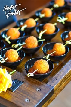 Mini Rice Balls with Marinara Sauce Corporate Catering Ideas, Fine Dining Appetizers, Corporate Catering, Catering Ideas, Catering Events, Market Basket, Catering Food, Event Planning Company, Rice Balls