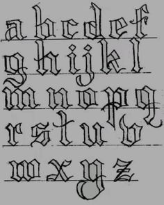 an old english alphabet with the letters in it