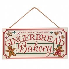 a sign that says gingerbread bakery on it