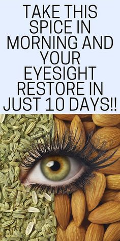 Take this spice in morning and your eyesight restore in just 10 Days! Eyes Problems, Herbs For Health, Healing Food, Natural Health Remedies, Health Check