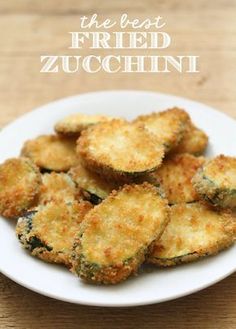 the website for fried zucchini is displayed