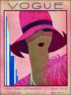 an advertisement for a women's fashion show featuring a woman in a pink hat