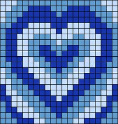 a blue and white tile pattern with a heart in the middle