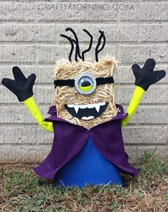 a paper mache costume made to look like a monster