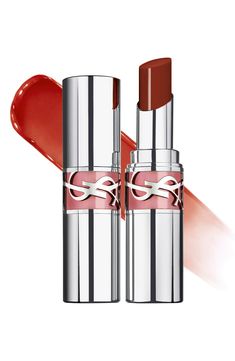 What it is: A buildable lipstick-to-oil hybrid made with six nourishing oils for a smooth glide, a creamy shine and up to 24-hour hydration. What it does: This iconic lip color offers the color of a lipstick with the slip of an oil. Made with a 60% oil base and fig pulp, the formula melts on lips for instant hydration and softer, moisturized lips over time. Choose from neutral everyday nudes to pops of mauve and pink. How to use: Define your lip contours with Touche Éclat (sold separately) befor Lip Oil Stick, Dr Belongings, Moisturized Lips, Shine Lipstick, Lip Contouring, Lip Shine, Ysl Beauty, Lipstick Shades, Fenty Beauty