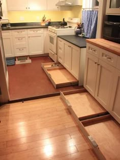 the kitchen is clean and ready to be used as a place for cooking or baking