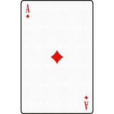 the back side of a playing card with three red diamonds