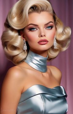 Beautiful Hair, Retro Fashion, Wigs, Blonde, Makeup, Hair