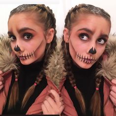 Skeleton Princess Costume, Kids Skeleton Makeup Girl, Pretty Skeleton Makeup Simple, Baby Skeleton Makeup, Girls Skeleton Makeup