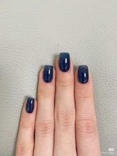 Navy Gel Manicure, Navy Blue Squoval Nails, Blue Gel Nails, Hello Nails, Tie Dye Nails, Nails Aesthetic, Her Nails, Nails Only, Soft Nails