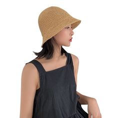 PRICES MAY VARY. Premium Straw Handwoven: This womens sun hats are made of high-quality paper straw, lightweight and breathable, ultra soft and comfortable to wear; Handwoven expertly and built to last. Arbitrary folding will not deform or produce wrinkles, keep you a elegant look forever. Size: Hat circumference: 56-58cm/22''-22.83'', one size fits most women ladies girls. Style it differently by pulling the brim all down or roll it up, allowing you to enjoy the beautiful sunshine this summer w Casual Woven Hats For Warm Weather, Casual Lightweight Crochet Fedora Hat, Casual Brimmed Crochet Hat With Upf 50+, Casual Crochet Hat With Upf 50+ For Spring, Casual Crochet Hat With Upf 50+ And Brimmed Shape, Summer Lightweight Straw Hat For Vacation, Casual Woven Straw Hat With Short Brim, Lightweight Solid Spring Hat, Lightweight Solid Color Spring Hat