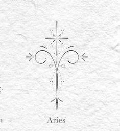 two different designs on white paper, one with an arrow and the other with a cross