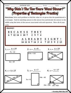 a worksheet with answers on how to solve the problem