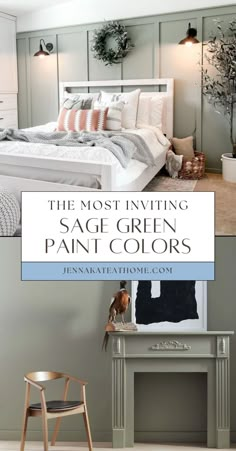 the most inviting sagegreen paint colors for your bedroom or living room with text overlay