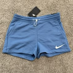 Nike Fleece Shorts Brand New With Tags Women’s Size Xs Perfect Condition No Marks Or Blemishes Smoke Free Pet Free Create A Bundle And Make An Offer For A Discount Look Through My Storefront To Find Matching Items All Orders Ship Out Within 24 Hours Baddies Hairstyle, Nike Fleece Shorts, Blue Shorts Women, Country Outfits Women, Athleisure Shorts, Summer Shorts Outfits, Nike Fleece, Trendy Dress Outfits, Cute Lazy Outfits